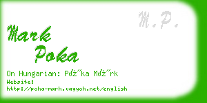 mark poka business card